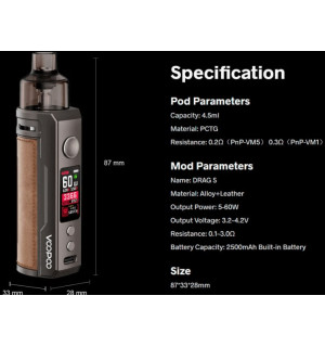 Комплектация Voopoo Drag S Pod Mod Kit