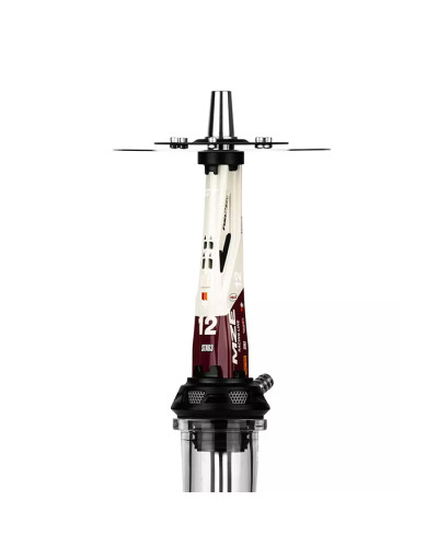 Кальян Amotion Valve GT12 White and Red 52 см - фото 2