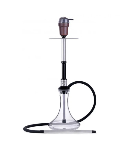 Кальян T-Hookah Transformer Silver Black на колбі Craft Clear 65 см