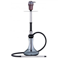 Кальян T-Hookah Transformer Silver Black на колбі Craft Gray 65 см