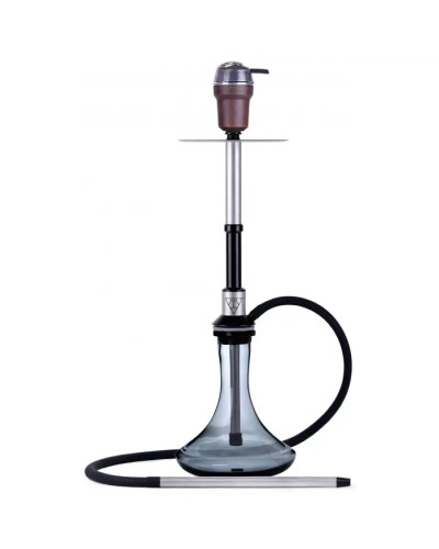 Кальян T-Hookah Transformer Silver Black на колбі Craft Gray 65 см