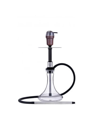 Кальян T-Hookah Transformer Silver Black на колбі Craft Clear 65 см - фото 2