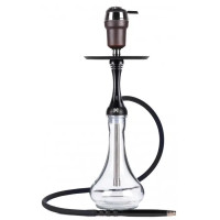 Кальян Alpha Hookah Model X Replica Black на колбі Drop Clear Комплект 55 см