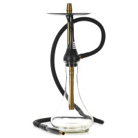 Кальян Alpha Hookah Model S Replica Black з колбою Drop Clear 45 см