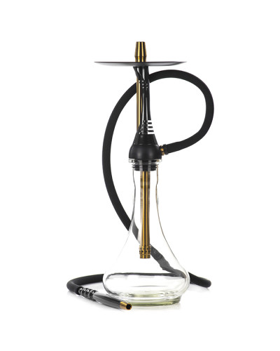 Кальян Alpha Hookah Model S Replica Black з колбою Drop Clear 45 см