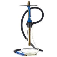 Кальян Alpha Hookah Model S Replica Blue з колбою Drop Clear 45 см