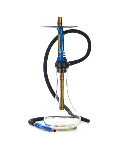 Кальян Alpha Hookah Model S Replica Blue з колбою Drop Clear 45 см