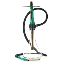 Кальян Alpha Hookah Model S Replica Green з колбою Drop Clear 45 см