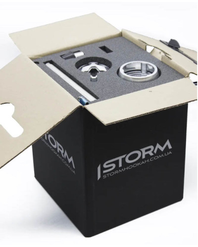 Кальян Storm Hookah mini DARK, Graphite Glass - фото 9