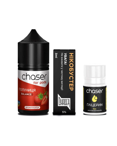 Набор для самозамеса Chaser For Pods Strawberry, 30 Мл 50 мг 30 мл - фото 5