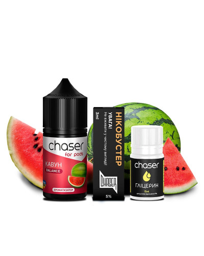 Набор для самозамеса Chaser For Pods Watermelon, 30 Мл 50 мг 30мл