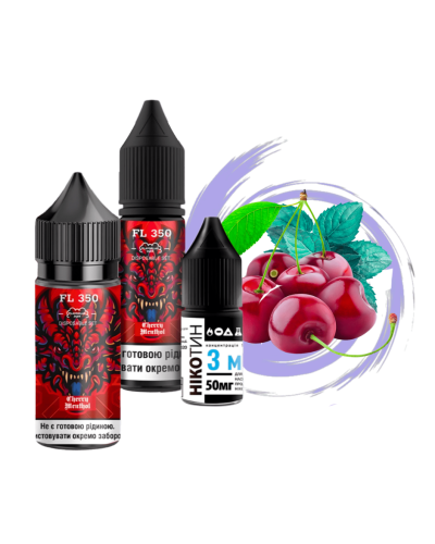 Набор для самозамеса Flavorlab Fl350 Cherry Menthol 50 мг 30 мл - фото 3