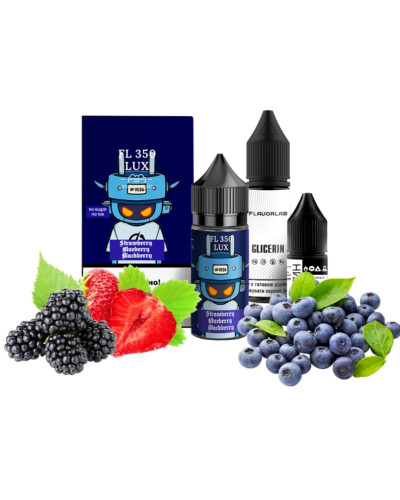 Набор для самозамеса Flavorlab Fl350 Strawberry Blueberry Blackberry 50 мг 30 мл