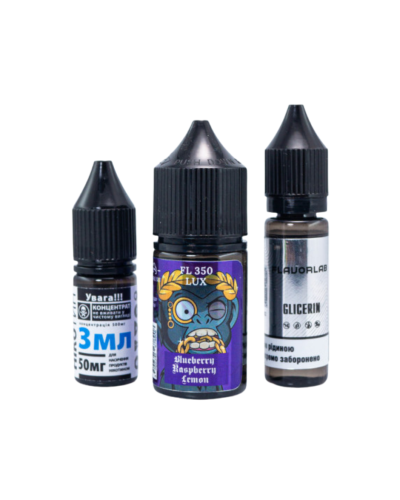 Набор для самозамеса Flavorlab FL350 LUX Blueberry Raspberry Lemon Черника Малина Лимон 50 мг 30 м - фото 3