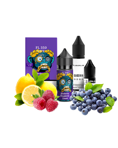 Набор для самозамеса Flavorlab FL350 LUX Blueberry Raspberry Lemon Черника Малина Лимон 50 мг 30 м - фото 4
