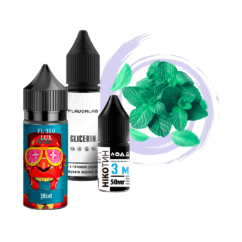 Набор для самозамеса Flavorlab FL350 LUX Mint Мята 50 мг 30 мл.
