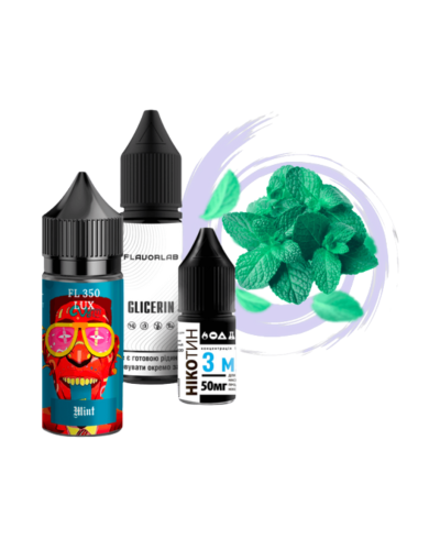 Набор для самозамеса Flavorlab FL350 LUX Mint Мята 50 мг 30 мл