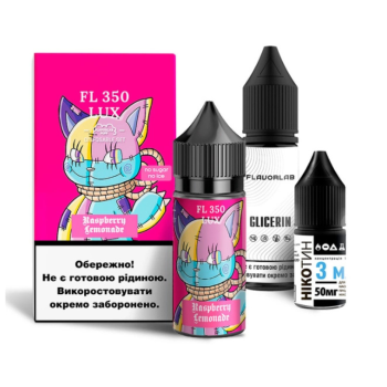 Набор для самозамеса Flavorlab FL350 LUX Raspberry lemonade Малиновий лимонад 50 мг 30 мл.
