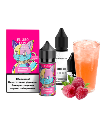 Набор для самозамеса Flavorlab FL350 LUX Raspberry lemonade Малиновий лимонад 50 мг 30 мл - фото 3