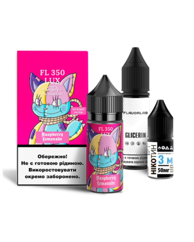 Набор для самозамеса Flavorlab FL350 LUX Raspberry lemonade Малиновий лимонад 50 мг 30 мл - фото 2