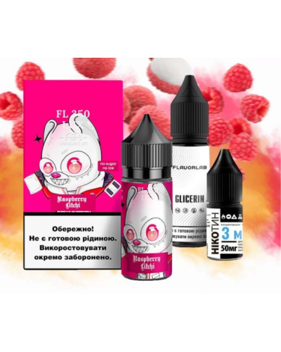 Набор для самозамеса Flavorlab FL350 LUX Raspberry Lychee Малина Личи 50 мг 30 мл - фото 4