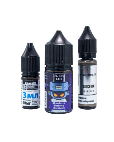 Набор для самозамеса Flavorlab FL350 LUX Strawberry Blueberry Blackberry 50 мг 30 мл - фото 3