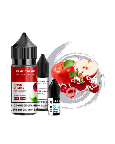Набор для самозамеса Flavorlab PE 10000 Apple Cherry Яблоко Вишня 50 мг 30 мл - фото 2