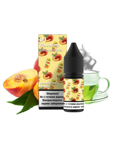 Набор для самозамеса Flavorlab P1 Green tea Peach Зеленый чай Персик 50 мг 10 мл - фото 4