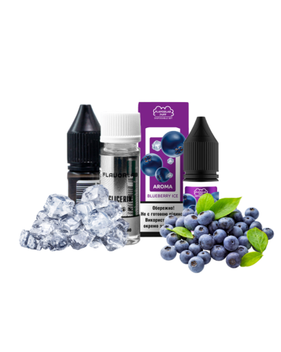 Набор для самозамеса Flavorlab Disposable Puff Blueberry Ice Черника Лед 50 мг 10 мл