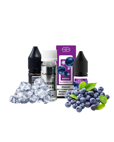 Набор для самозамеса Flavorlab Disposable Puff Blueberry Ice Черника Лед 50 мг 10 мл - фото 2