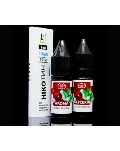 Набор для самозамеса Flavorlab Disposable Puff Cherry Menthol Вишня Ментол 50 мг 10 мл - фото 5
