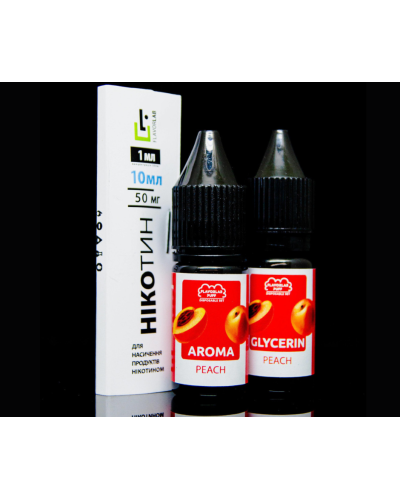 Набор для самозамеса Flavorlab Disposable Puff Peach Персик 50 мг 10 мл - фото 5