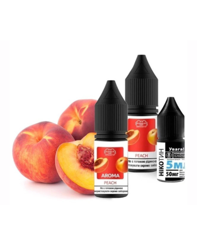 Набор для самозамеса Flavorlab Disposable Puff Peach Персик 50 мг 10 мл - фото 3
