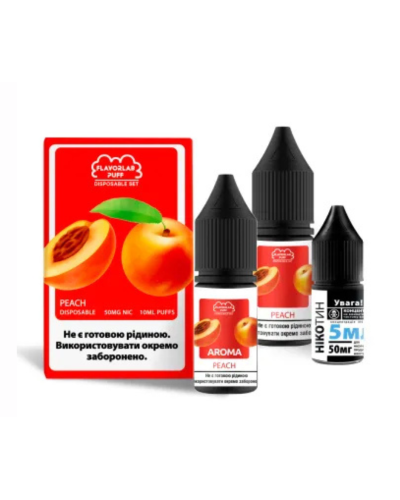 Набор для самозамеса Flavorlab Disposable Puff Peach Персик 50 мг 10 мл - фото 2