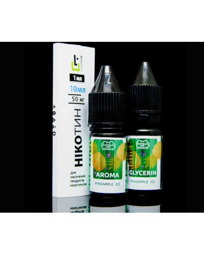 Набор для самозамеса Flavorlab Disposable Puff Pineapple Ice Ананас Лед 50 мг 10 мл - фото 4