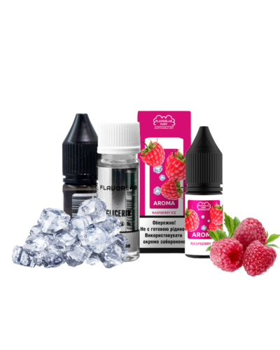 Набор для самозамеса Flavorlab Disposable Puff Raspberry ice Малина Лед 50 мг 10 мл - фото 2