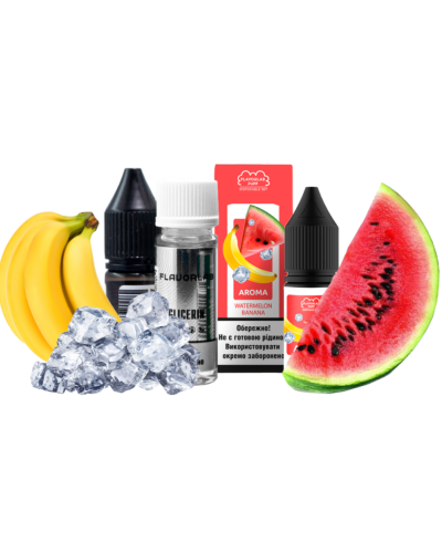 Набор для самозамеса Flavorlab Disposable Puff Watermelon Banana Арбуз Банан 50 мг 10 мл - фото 2