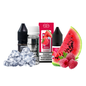 Набор для самозамеса Flavorlab Disposable Puff Watermelon Raspberry Арбуз Малина 50 мг 10 мл.