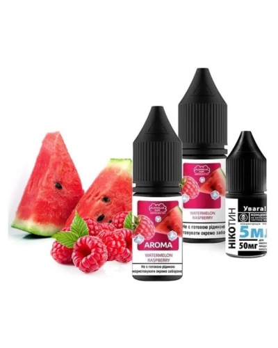Набор для самозамеса Flavorlab Disposable Puff Watermelon Raspberry Арбуз Малина 50 мг 10 мл - фото 5
