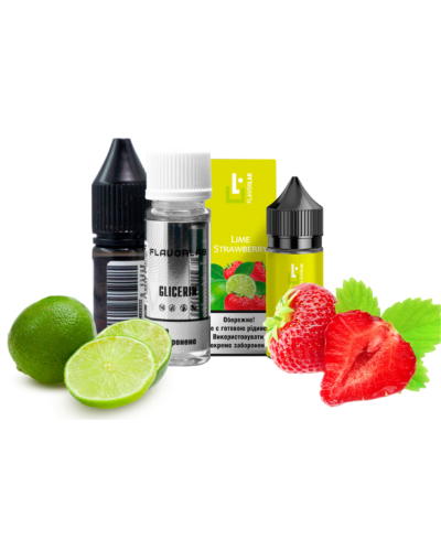 Набор для самозамеса Flavorlab Aroma MAX Lime Strawberry Лайм Клубника 50 мг 30 мл - фото 5