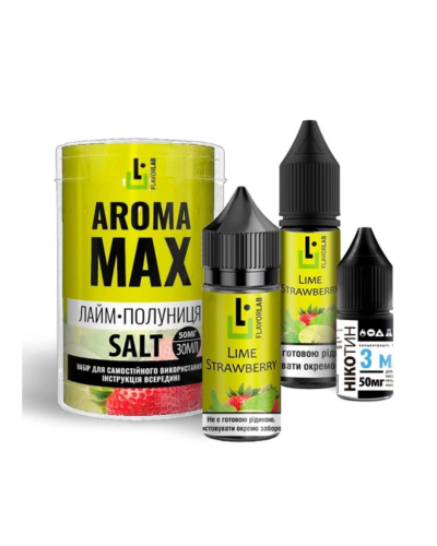 Набор для самозамеса Flavorlab Aroma MAX Lime Strawberry Лайм Клубника 50 мг 30 мл