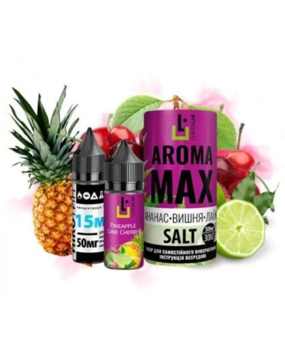 Набор для самозамеса Flavorlab Aroma MAX Pineapple Cherry Lime Ананас Вишня Лайм 50 мг 30 мл - фото 3