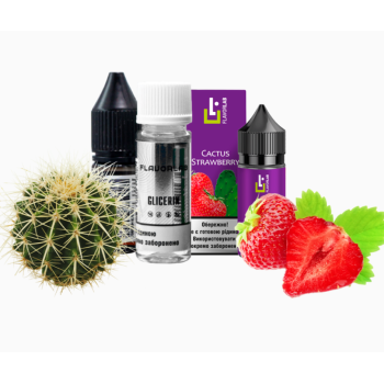Набор для самозамеса Flavorlab Aroma MAX Strawberry Cactus Кактус Клубника 50 мг 30 мл.