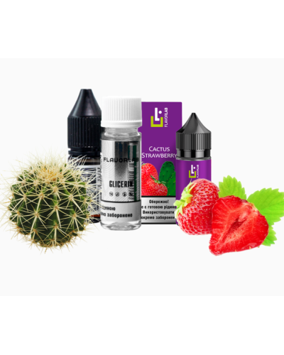 Набор для самозамеса Flavorlab Aroma MAX Strawberry Cactus Кактус Клубника 50 мг 30 мл - фото 2