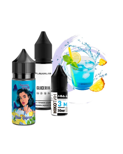 Набор для самозамеса Flavorlab Lady Blue Lagoon Голубая Лагуна 50 мг 30 мл - фото 3