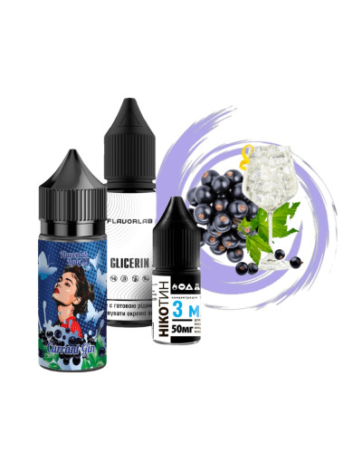 Набор для самозамеса Flavorlab Lady Currant Gin Смородиновый Джин 50 мг 30 мл - фото 4