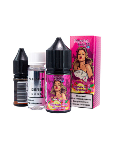 Набор для самозамеса Flavorlab Lady Lemonade Melon Strawberry Лимонад Дыня Клубника 50 мг 30 мл - фото 3