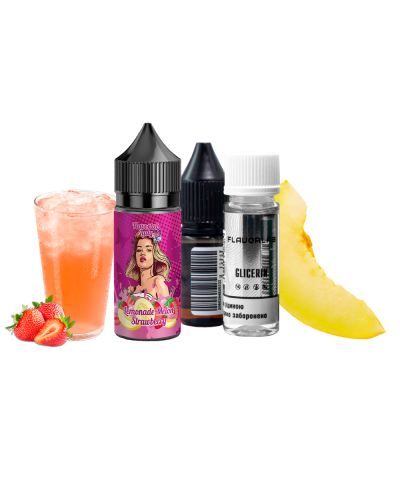 Набор для самозамеса Flavorlab Lady Lemonade Melon Strawberry Лимонад Дыня Клубника 50 мг 30 мл - фото 4