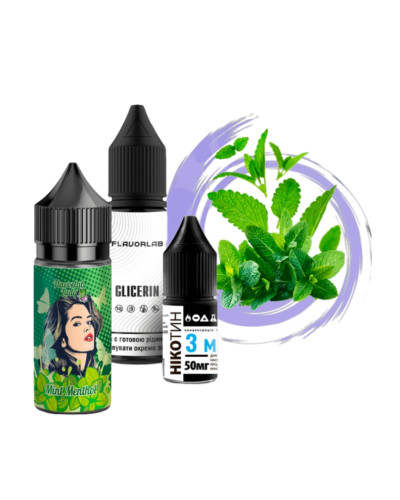Набор для самозамеса Flavorlab Lady Mint Menthol Мята Ментол 50 мг 30 мл - фото 3