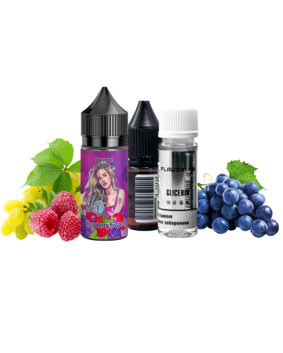 Набор для самозамеса Flavorlab Lady Raspberry Grapes Малина Виноград 50 мг 30 мл